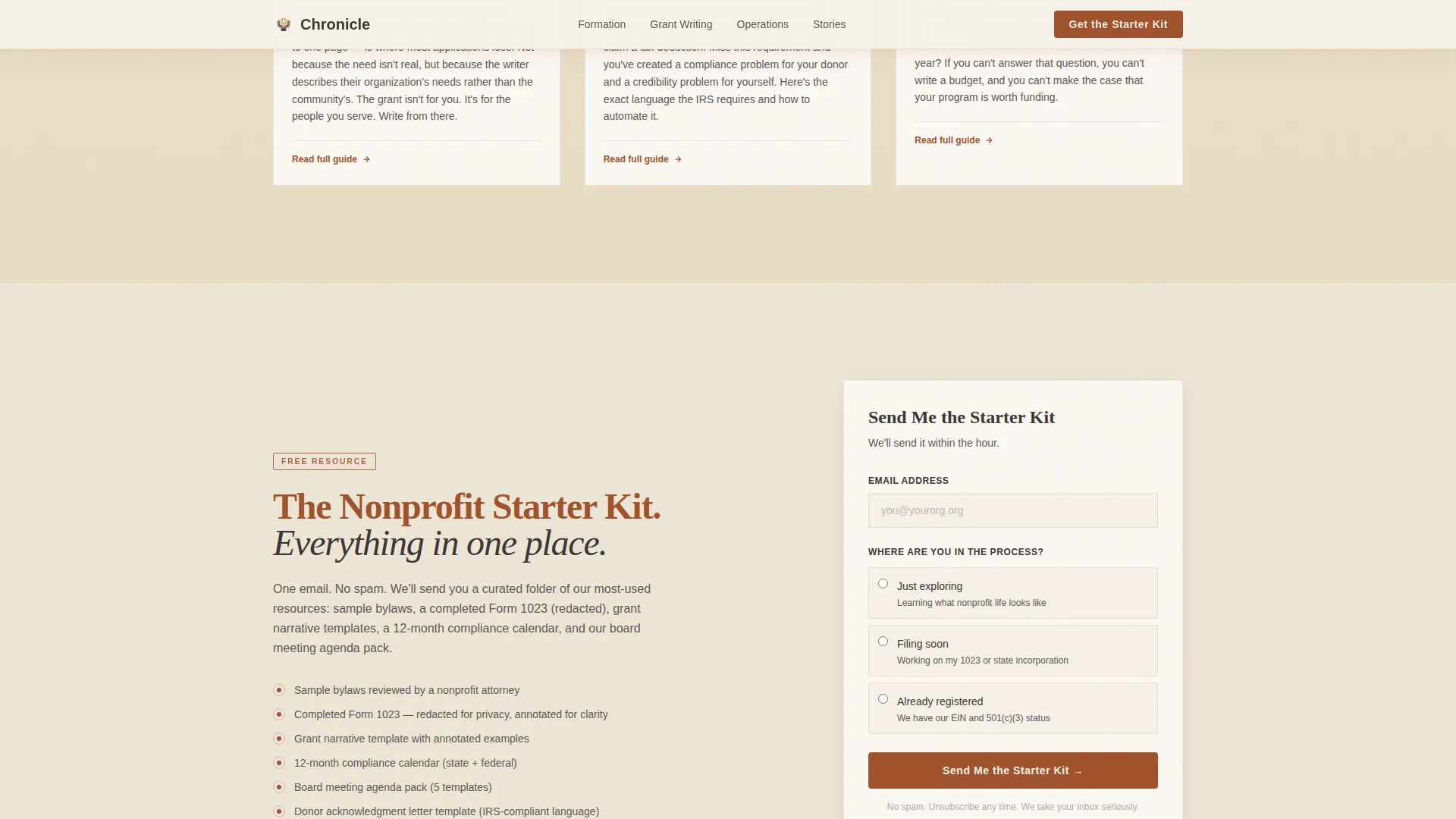 Nonprofit How-To Blog Landing Page Template