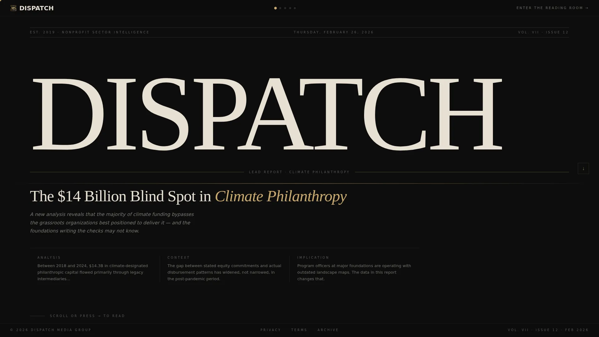 Nonprofit Industry Report Landing Page Template