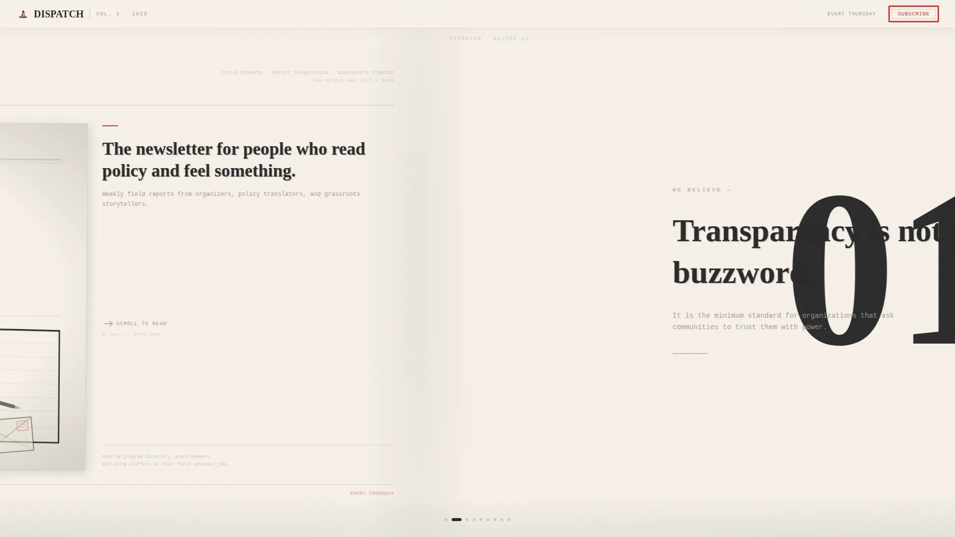 Nonprofit Newsletter Landing Page Template