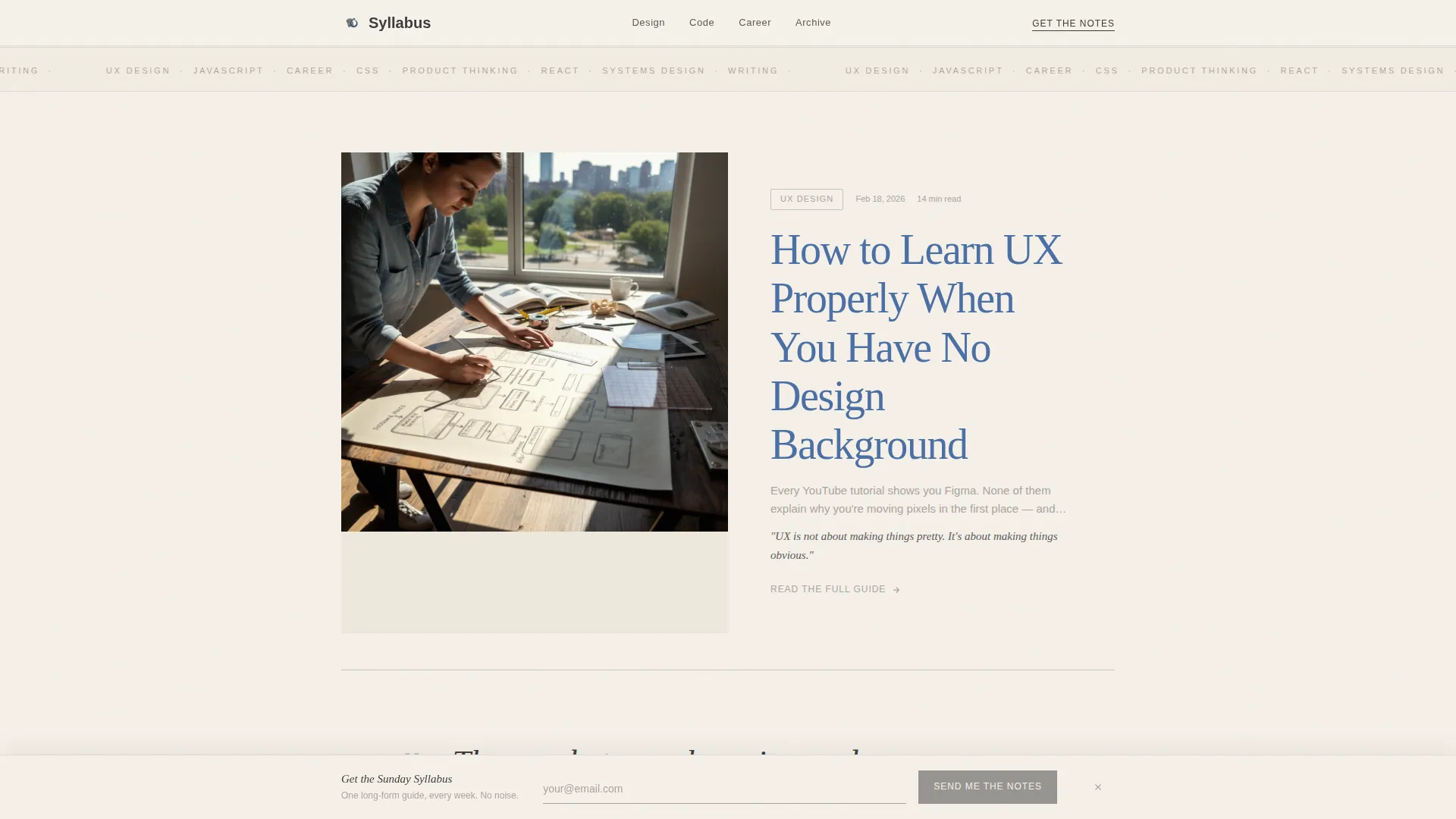 Online Learning Blog Landing Page Template