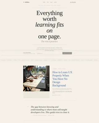 Online Learning Blog Landing Page Template