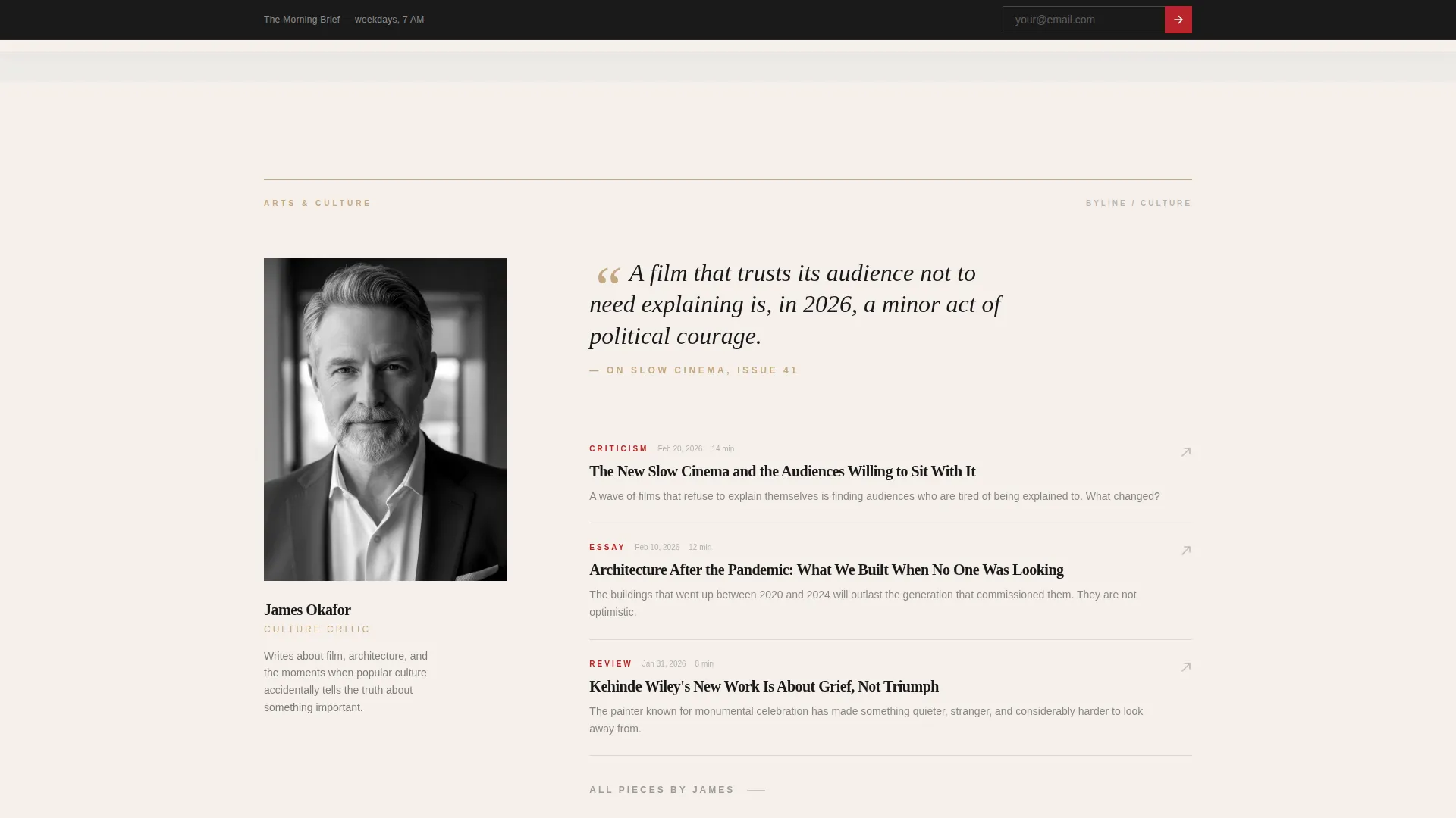 Editorial News Landing Page Template for Publications