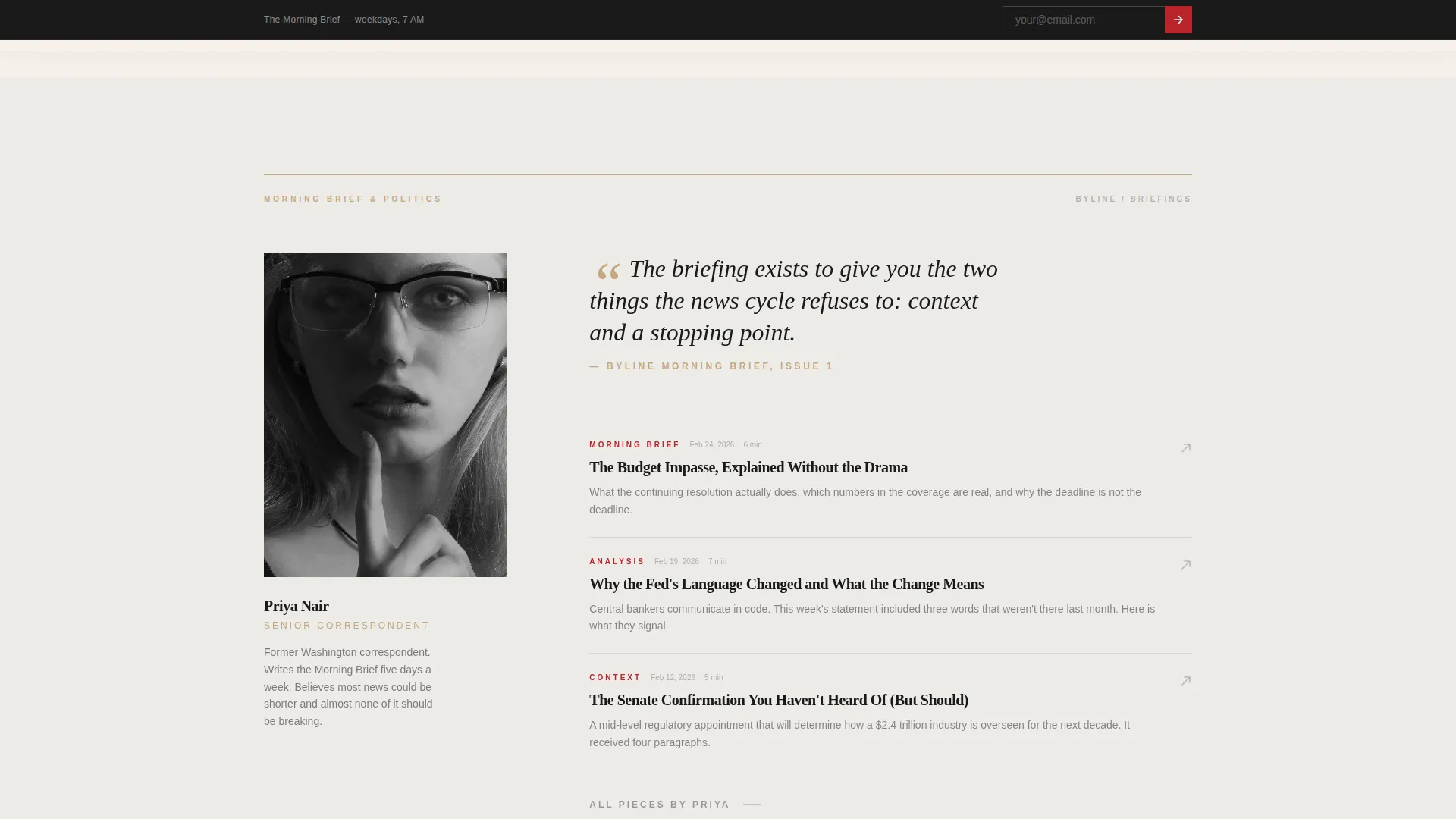Editorial News Landing Page Template for Publications