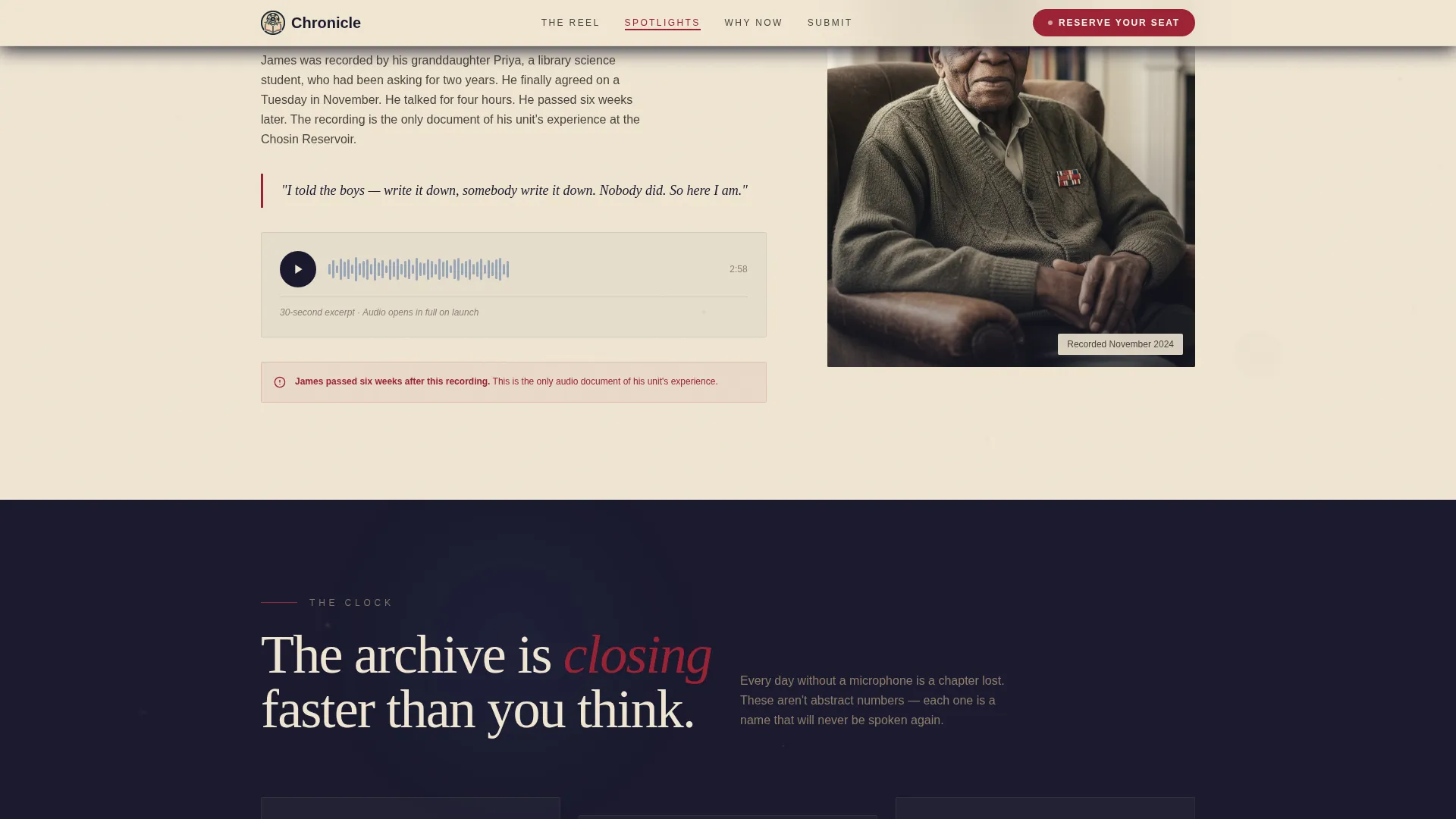 Oral History & Documentary Blog Landing Page