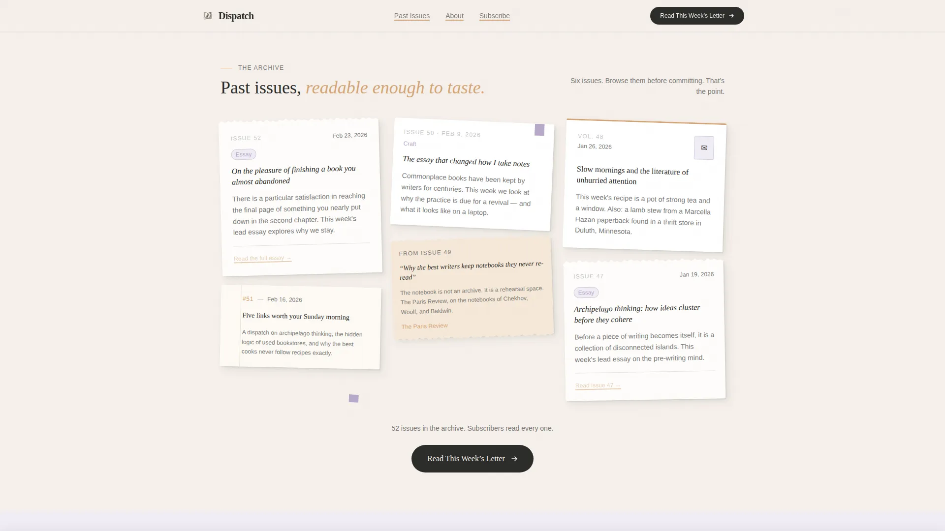 Artisan Paid Newsletter Landing Page Template