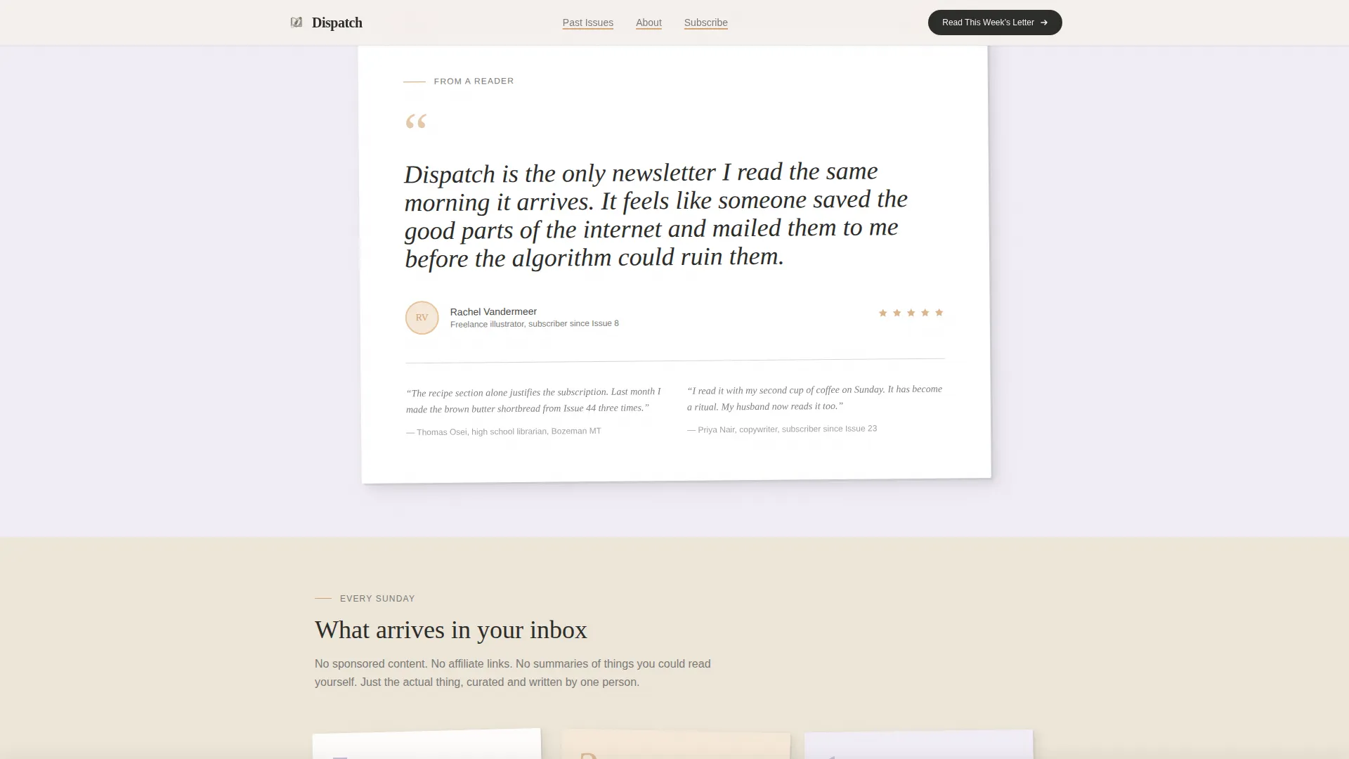 Artisan Paid Newsletter Landing Page Template
