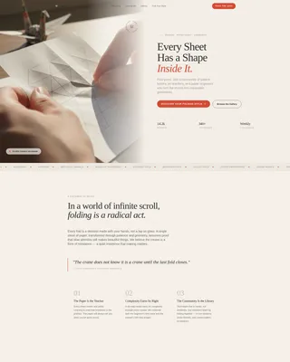 Inspiring Origami | Free Website Template | Rocket