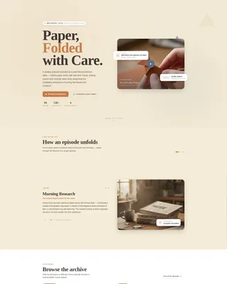 Handcrafted Paper Folding | Free Website Template | Rocket