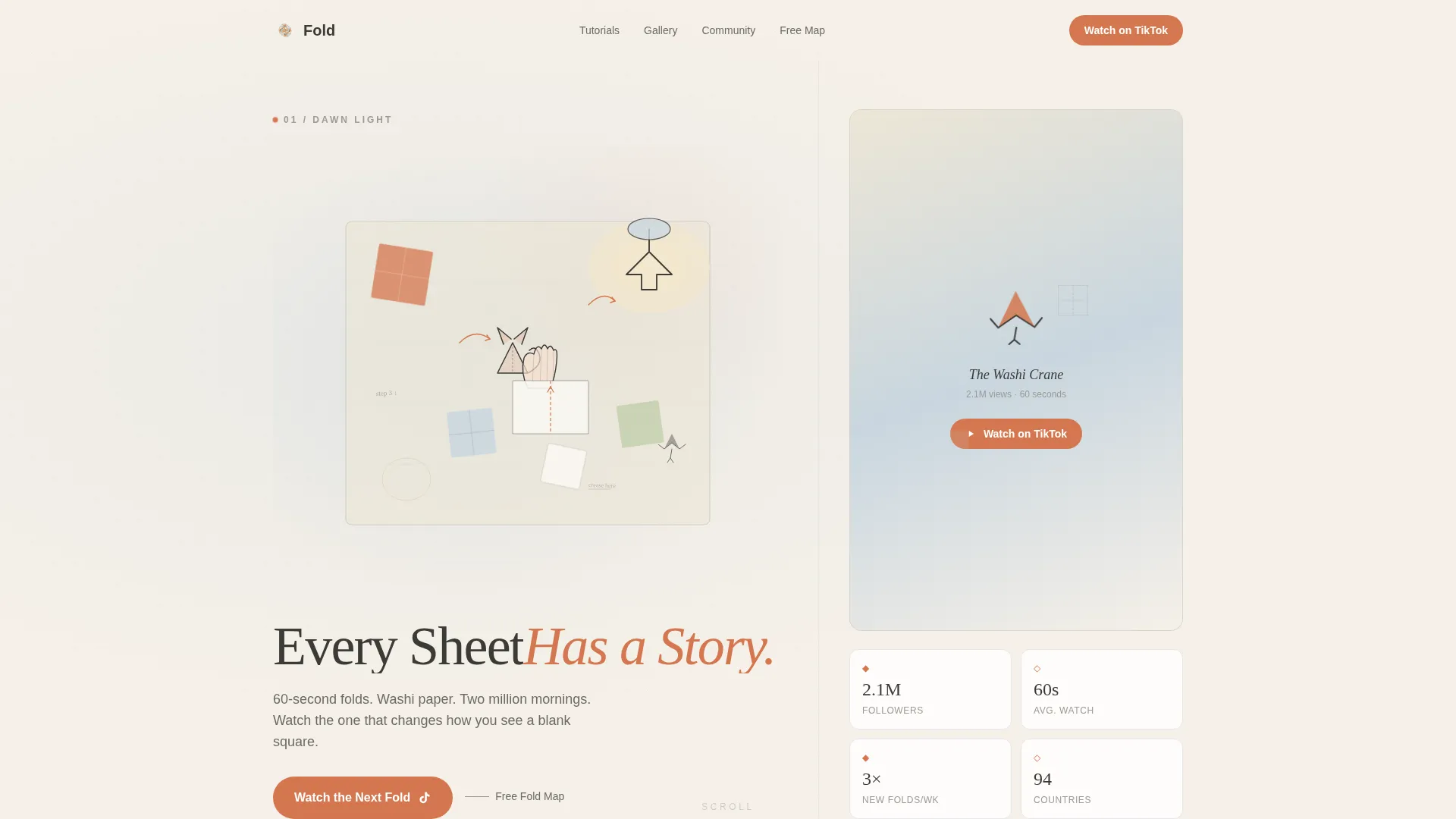Captivating Origami | Free Website Template | Rocket