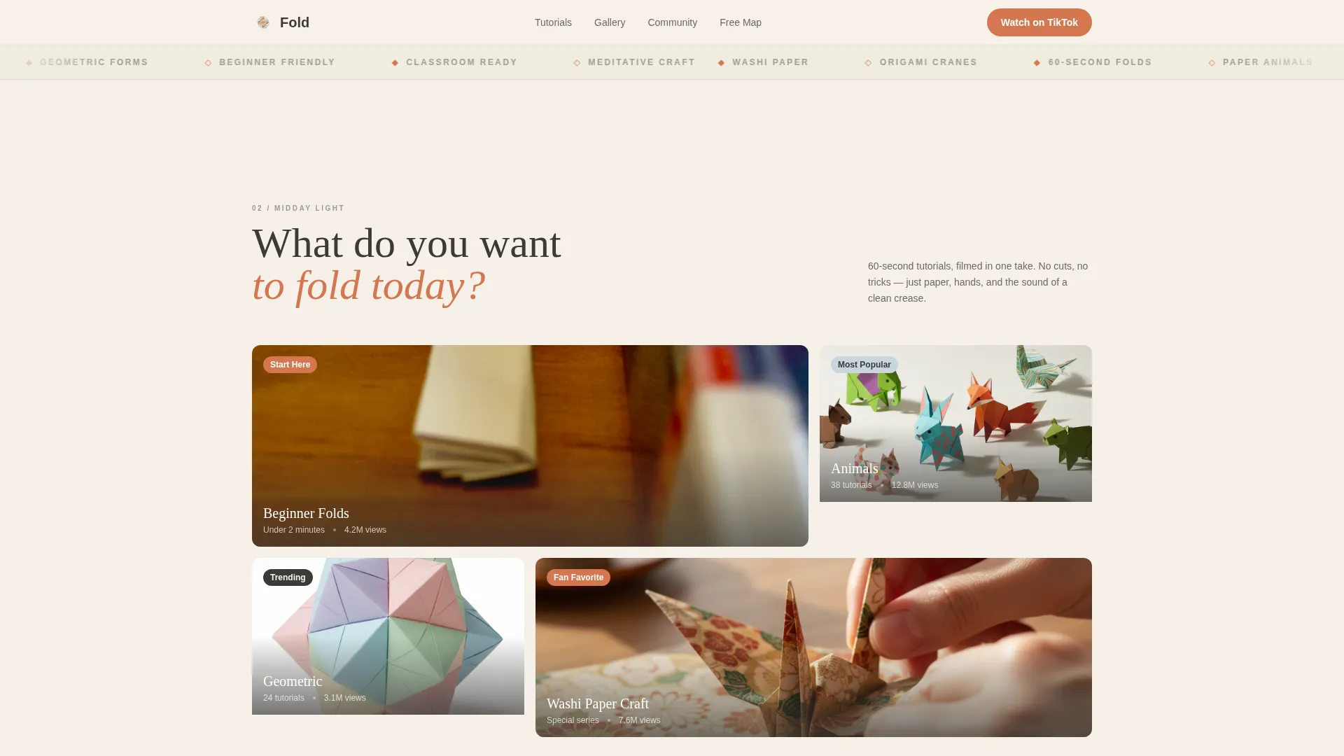 Captivating Origami | Free Website Template | Rocket
