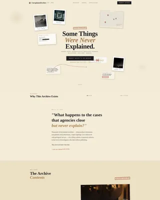 Declassified Paranormal Landing Page Template