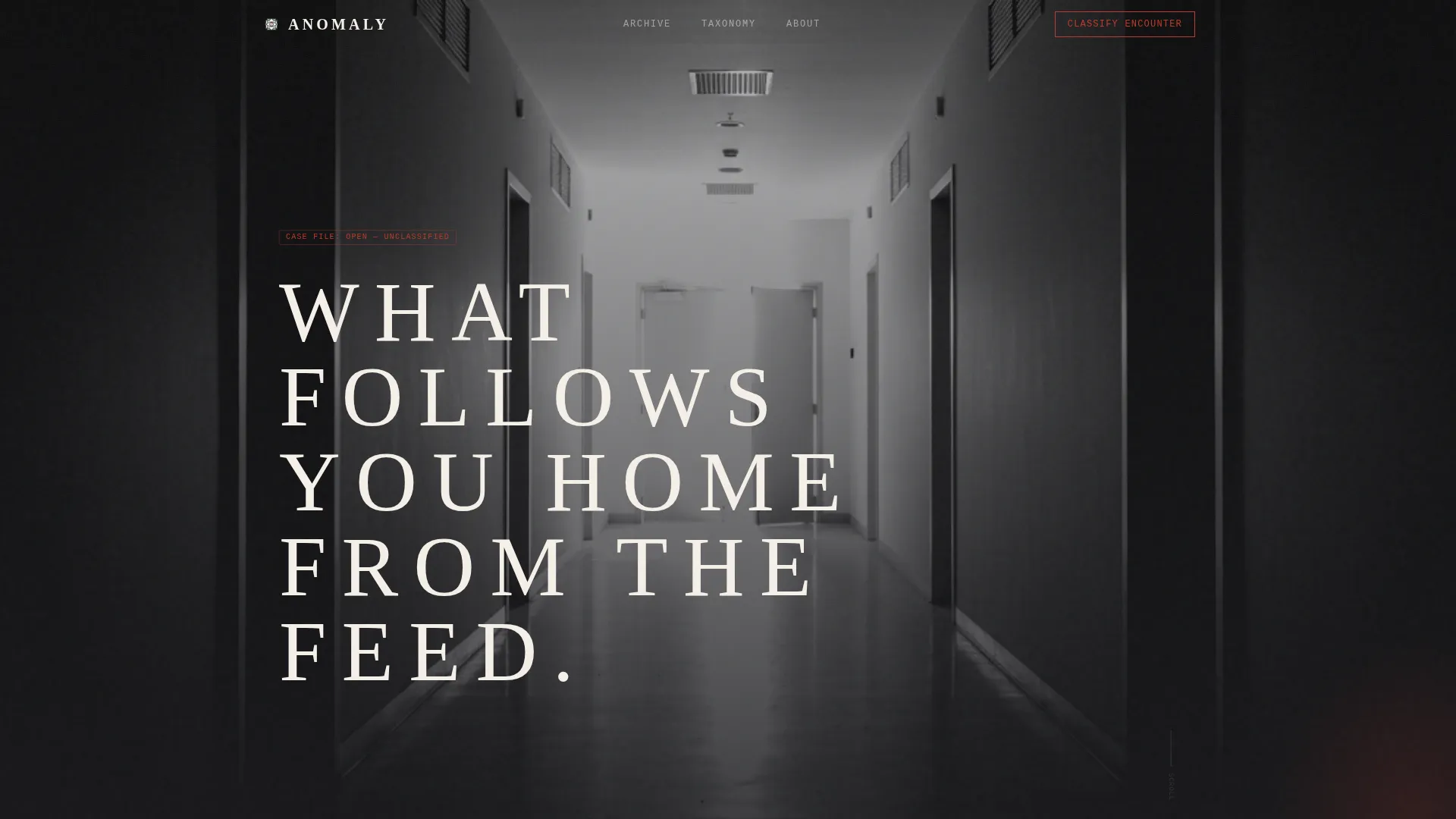 Paranormal Editorial Landing Page Template
