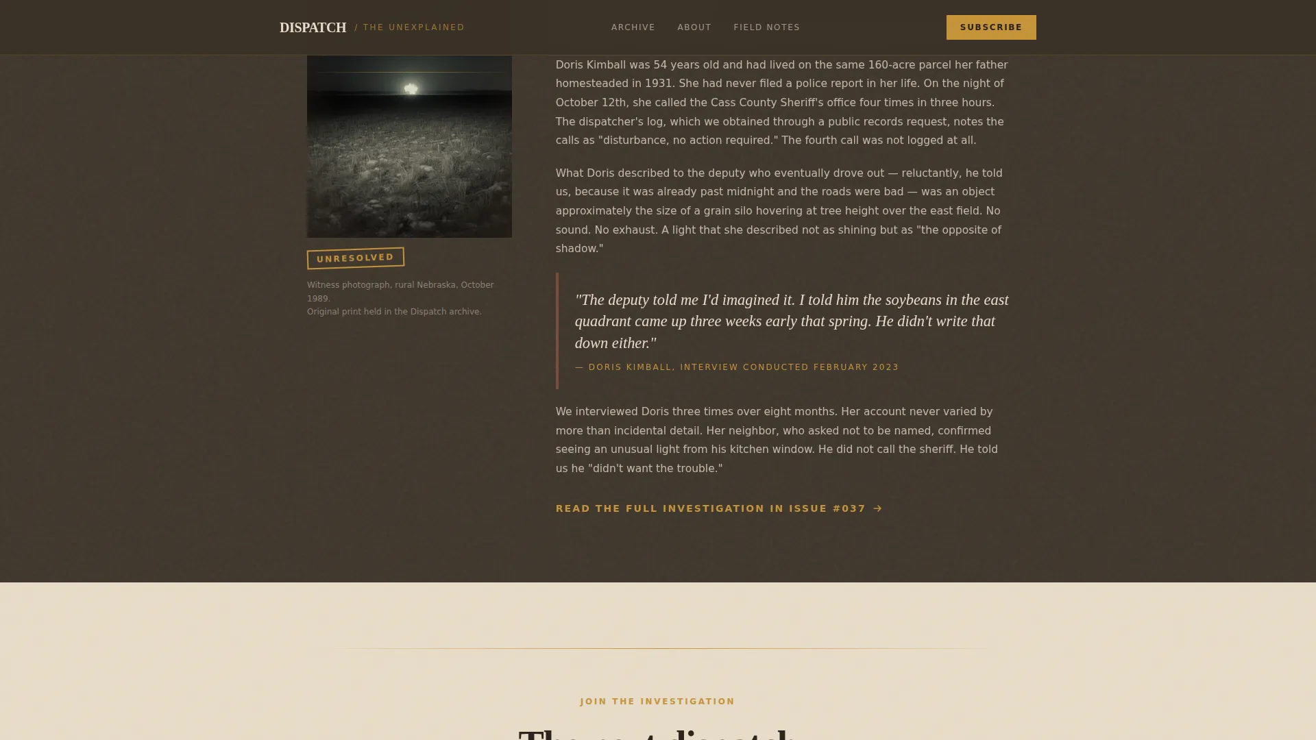 Paranormal Newsletter Landing Page Template