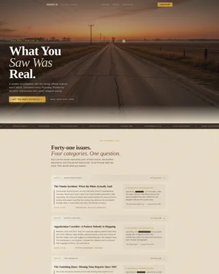 Paranormal Newsletter Landing Page Template