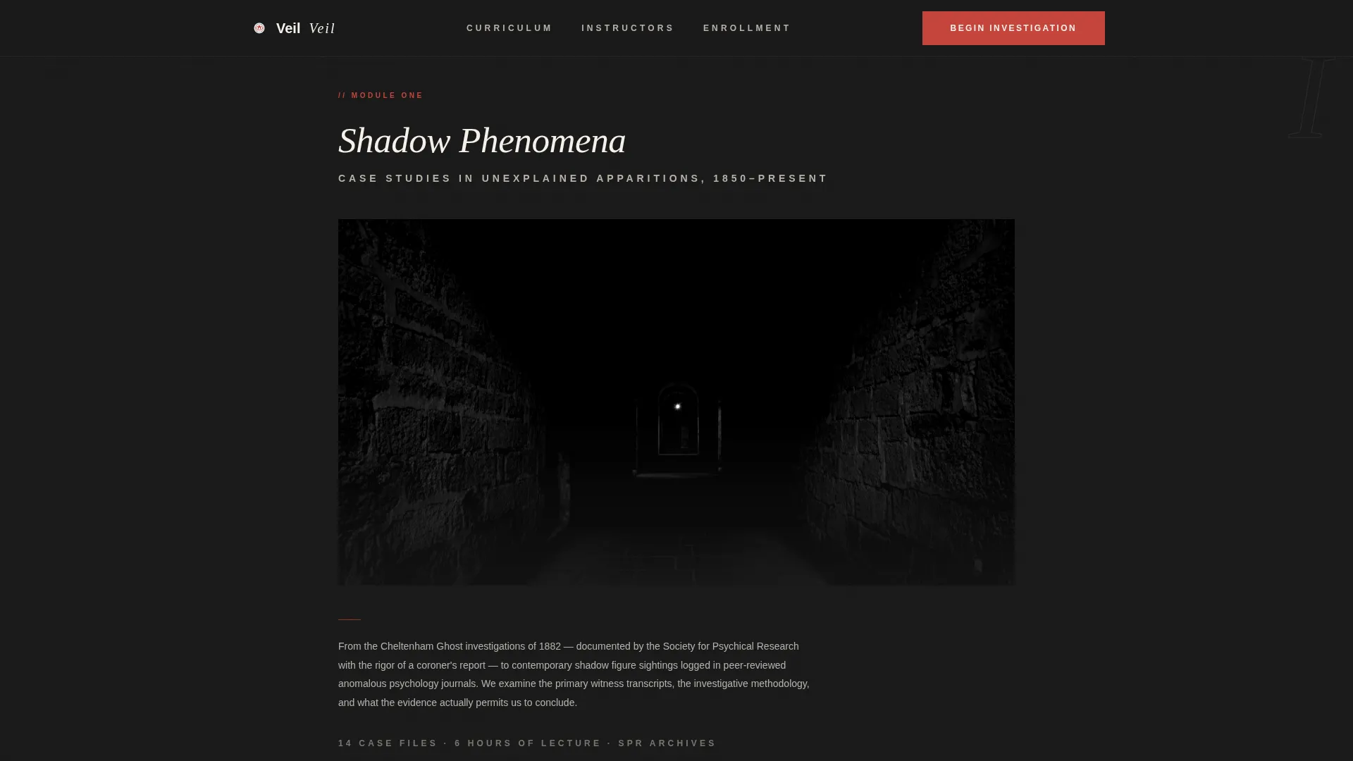 Paranormal Online Course Landing Page Template