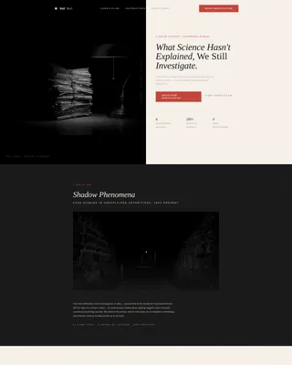 Paranormal Online Course Landing Page Template