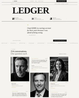 Personal Finance Newsletter Landing Page Template