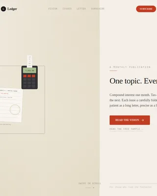 Personal Finance Newsletter Landing Page Template