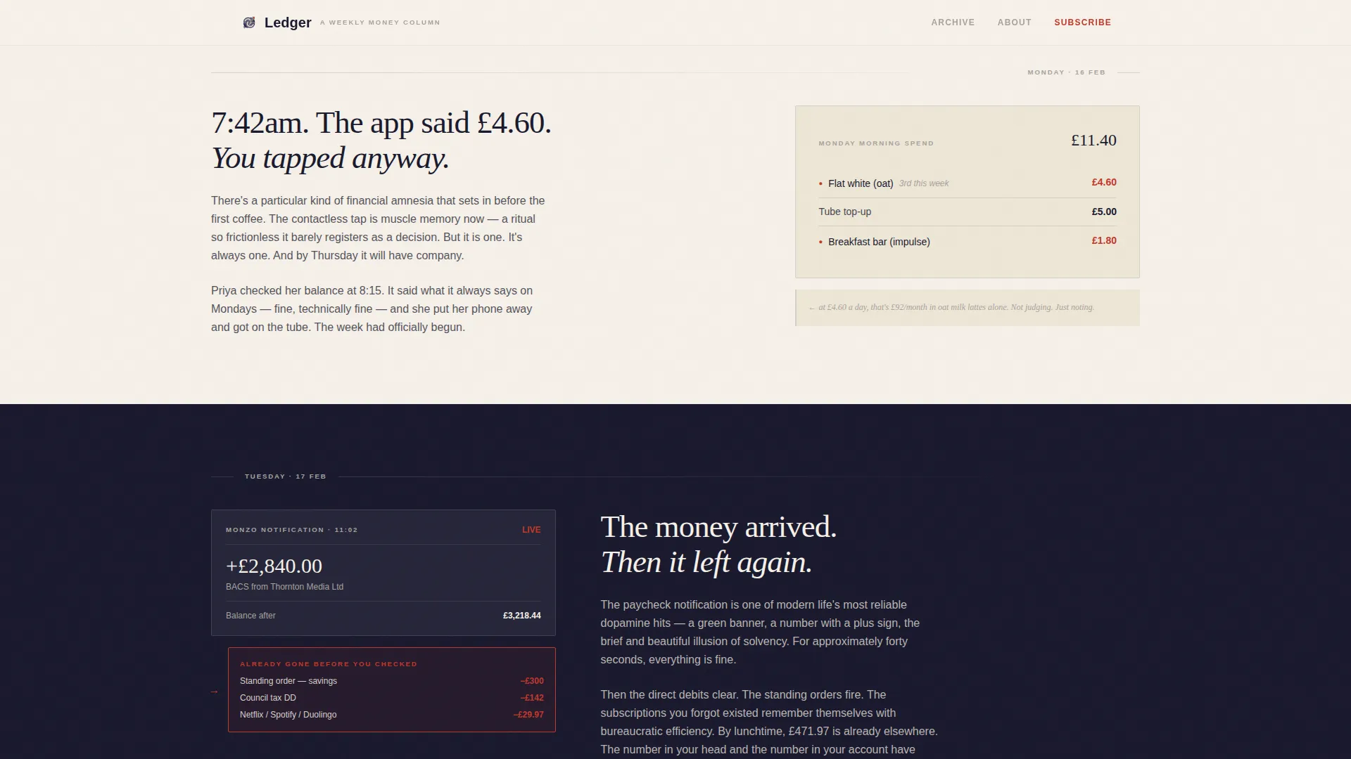 Editorial Finance Newsletter Landing Page Template