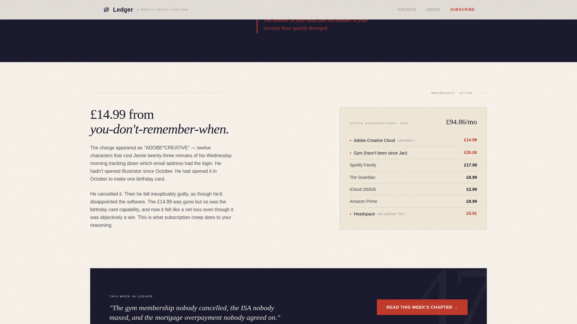 Editorial Finance Newsletter Landing Page Template