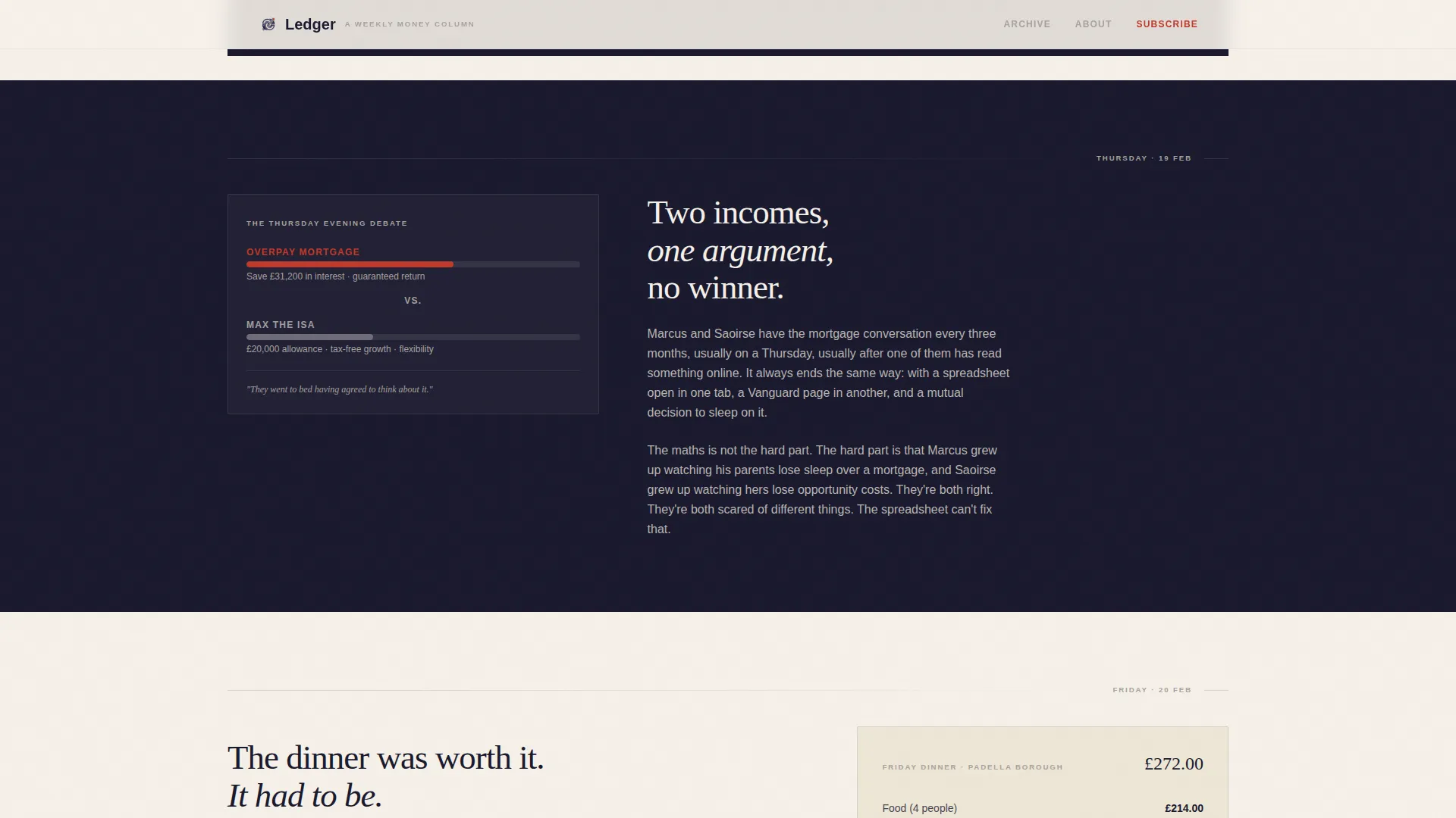Editorial Finance Newsletter Landing Page Template