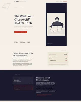 Editorial Finance Newsletter Landing Page Template