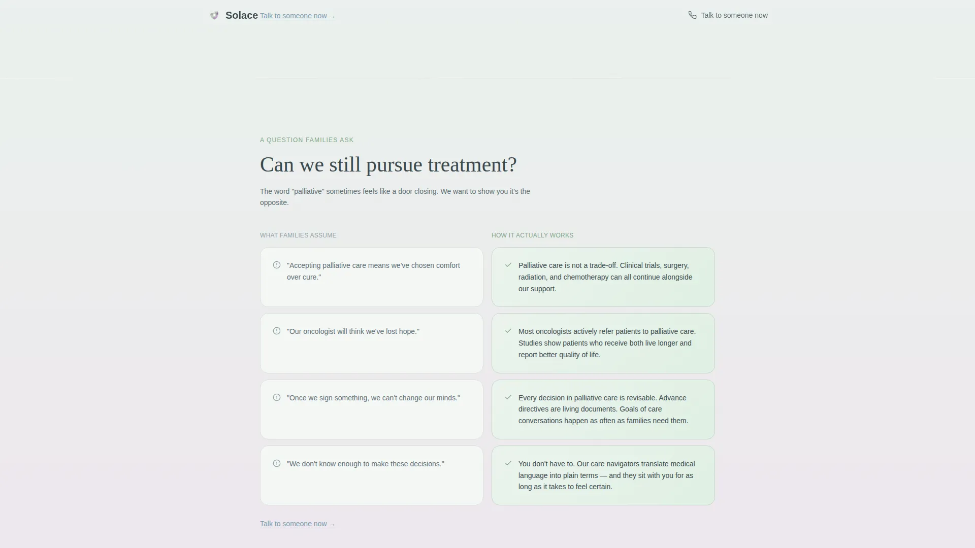 Palliative Care Landing Page Template for Clinics