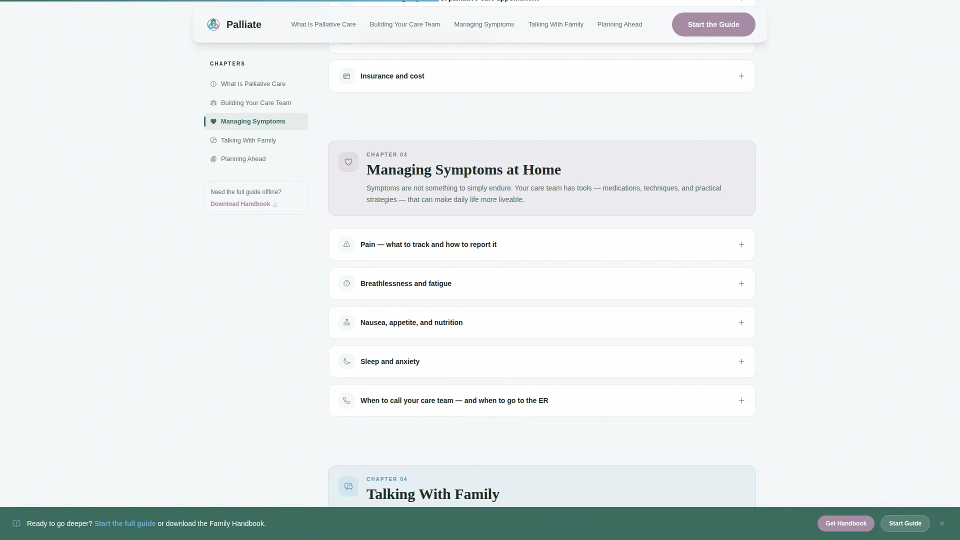 Palliative Care Education Landing Page Template