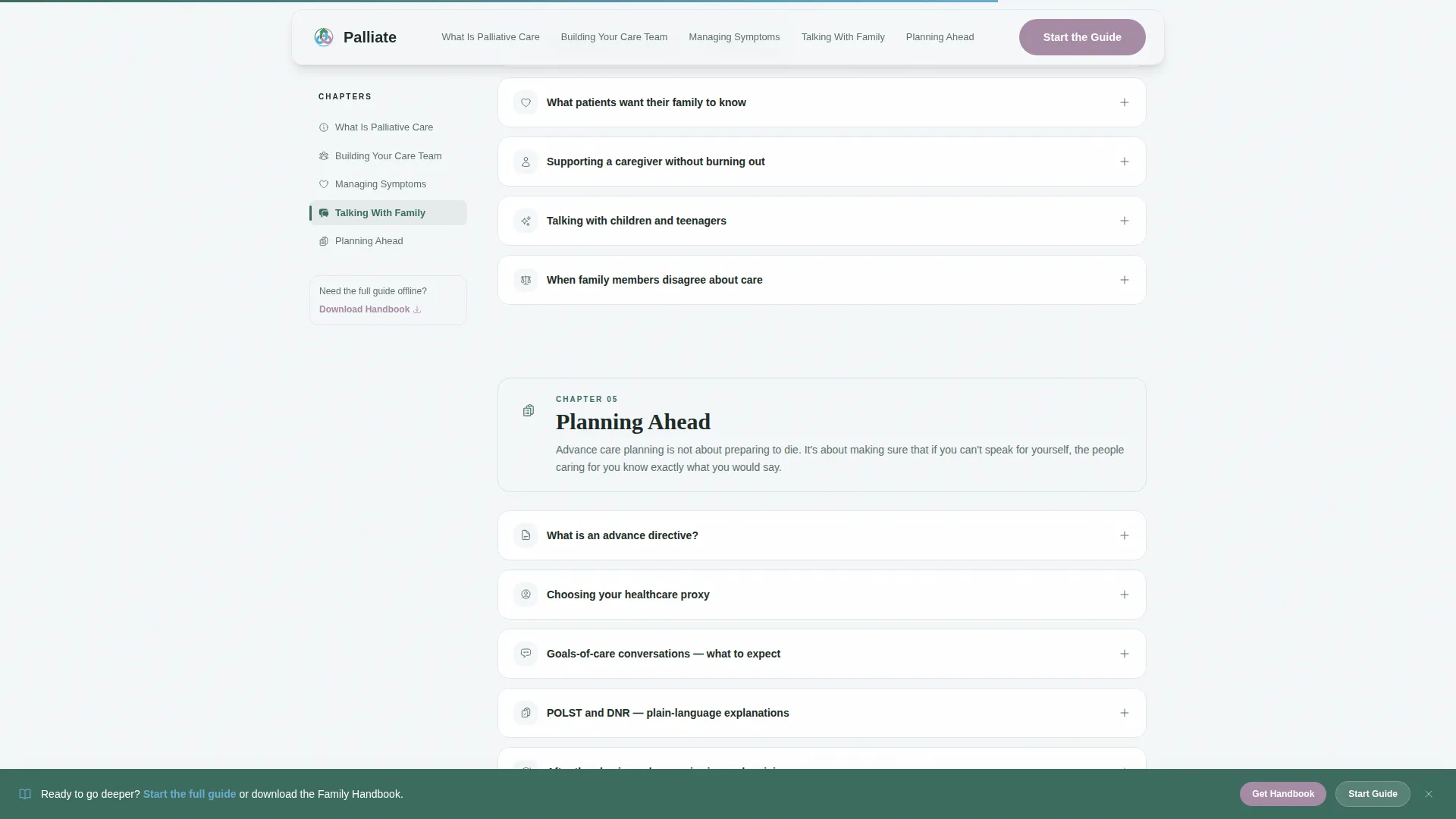 Palliative Care Education Landing Page Template