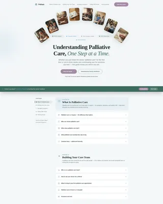 Palliative Care Education Landing Page Template