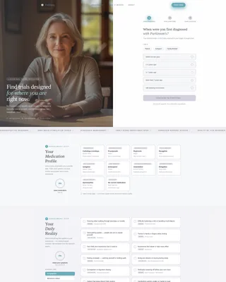 Parkinson's Clinical Trial Finder Landing Page