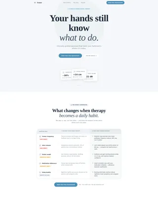 Parkinson's Disease Digital Therapy Landing Page
