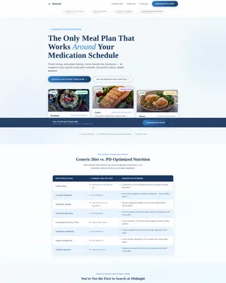 Parkinson's Disease Nutrition Landing Page Template