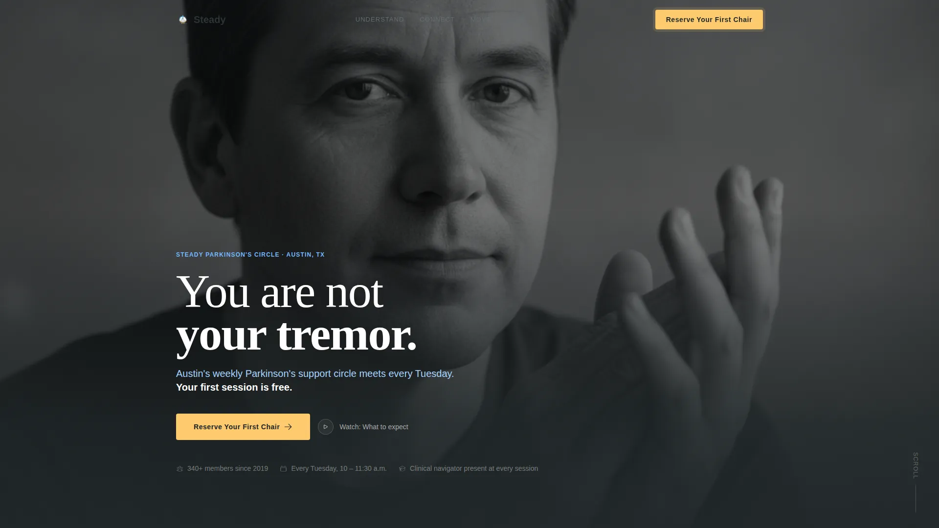 Parkinson's Disease Support Group Landing Page Template