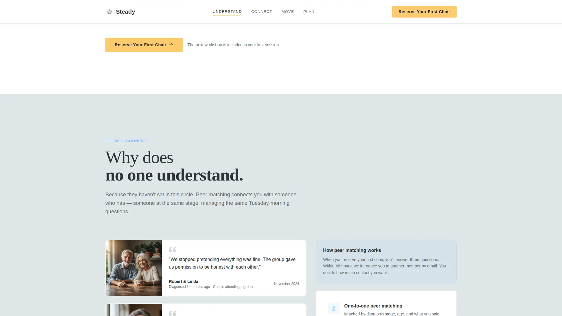 Parkinson's Disease Support Group Landing Page Template