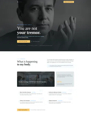 Parkinson's Disease Support Group Landing Page Template