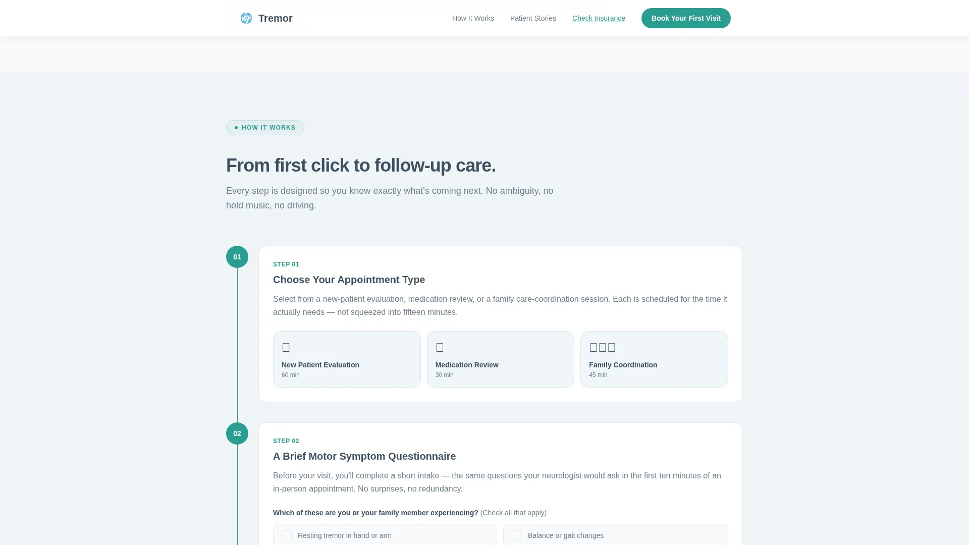 Parkinson's Disease Telehealth Landing Page Template