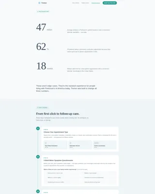 Parkinson's Disease Telehealth Landing Page Template