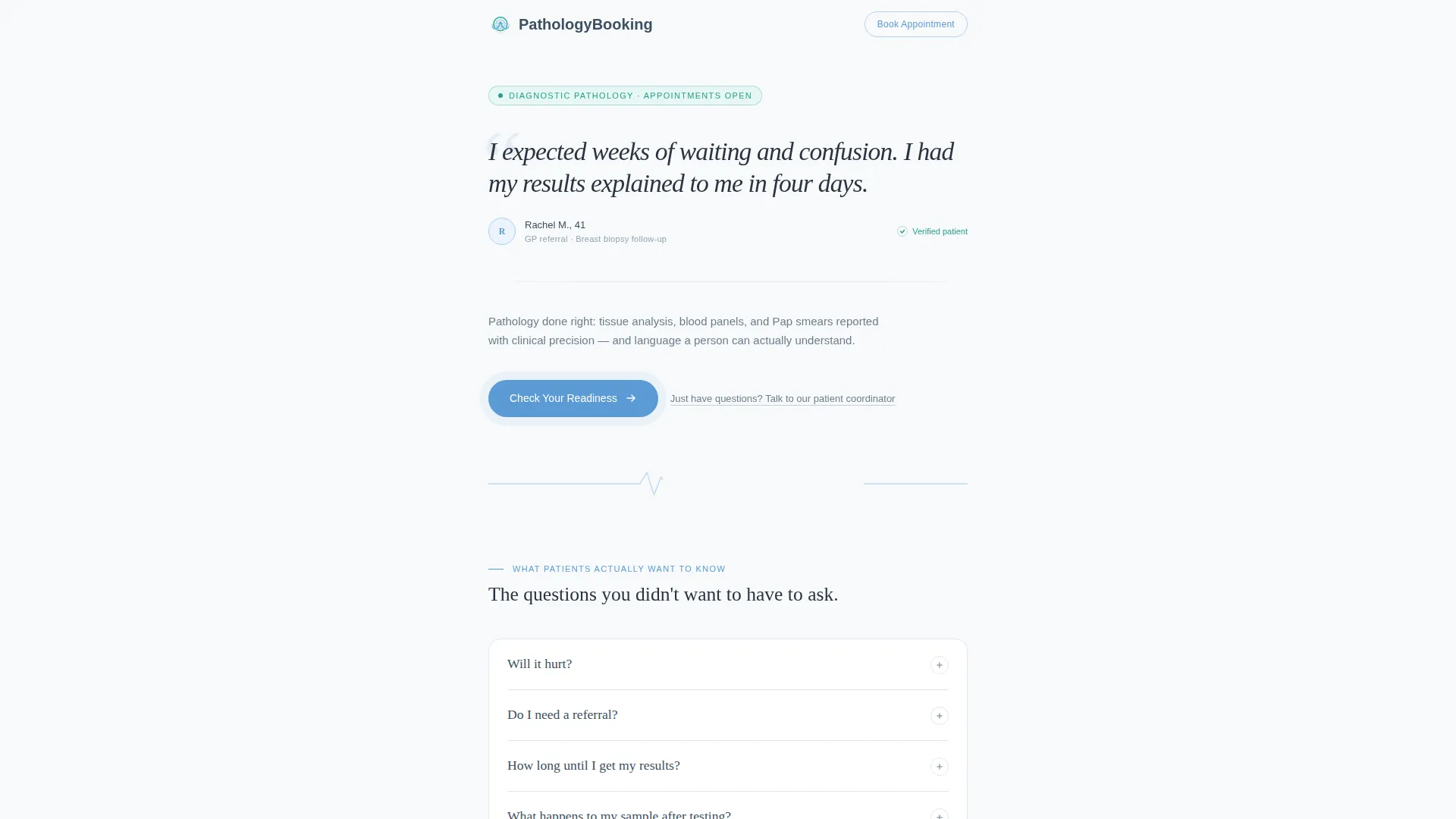 Appointment Booking Landing Page Template