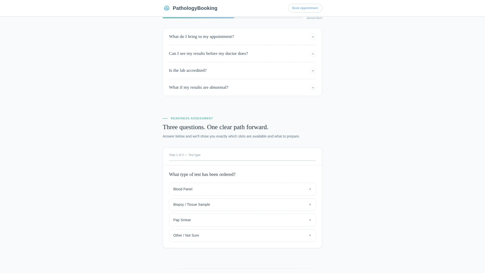 Appointment Booking Landing Page Template