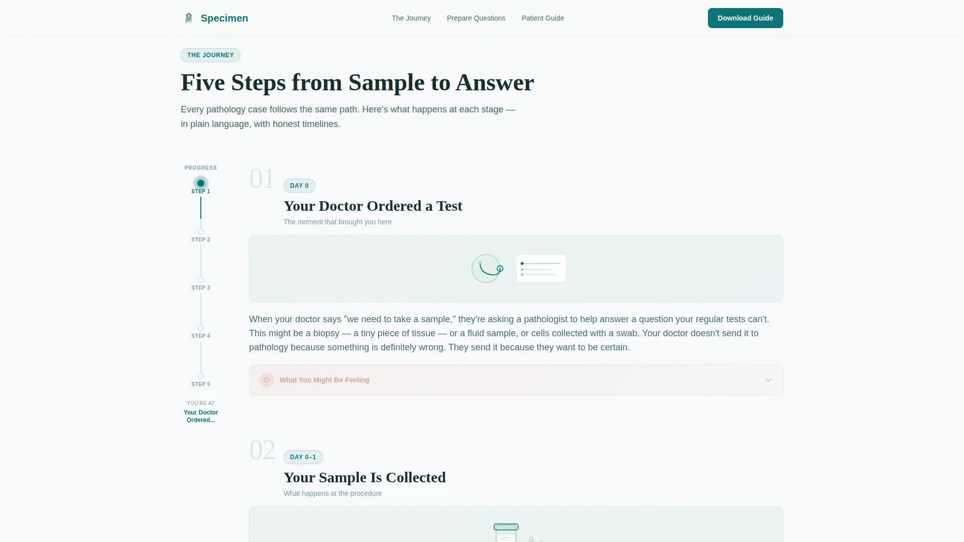 Pathologist New Patient Welcome Landing Page