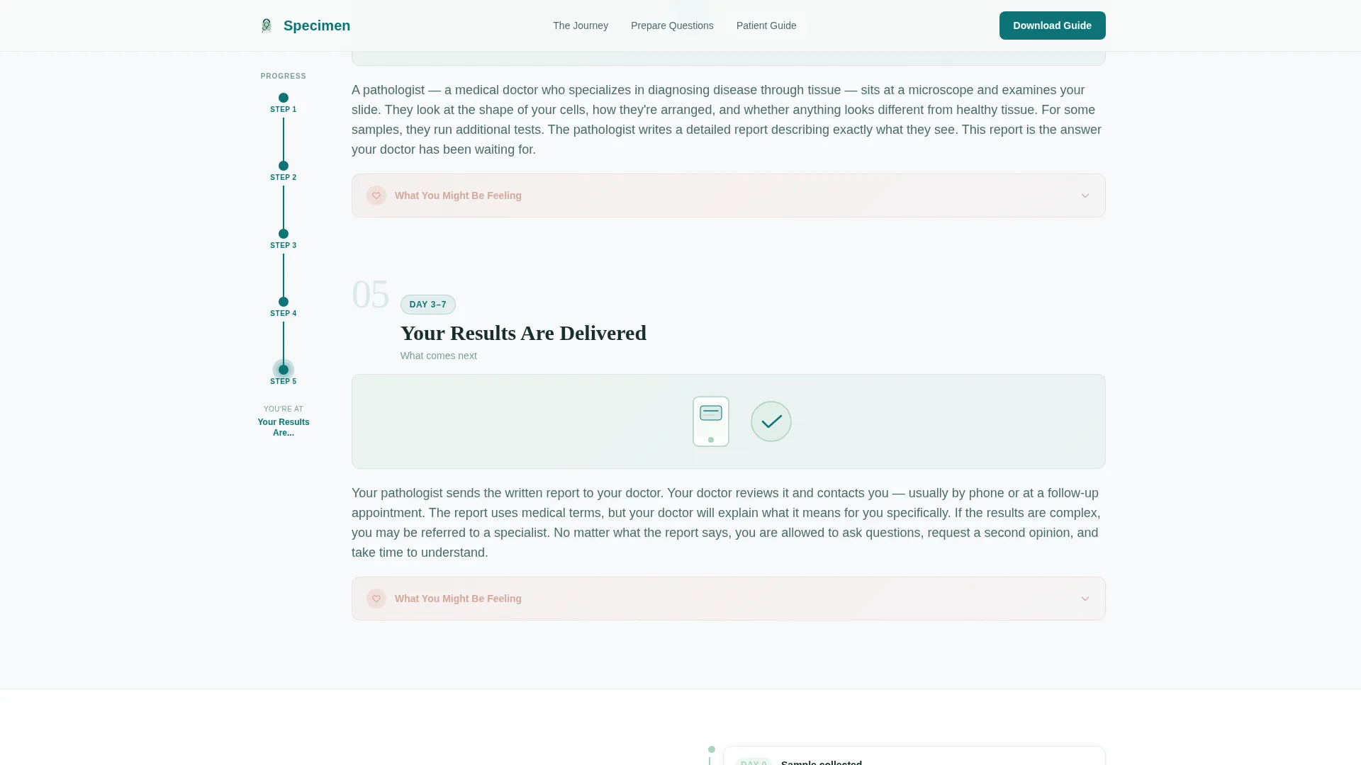 Pathologist New Patient Welcome Landing Page