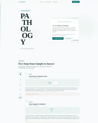 Pathologist New Patient Welcome Landing Page
