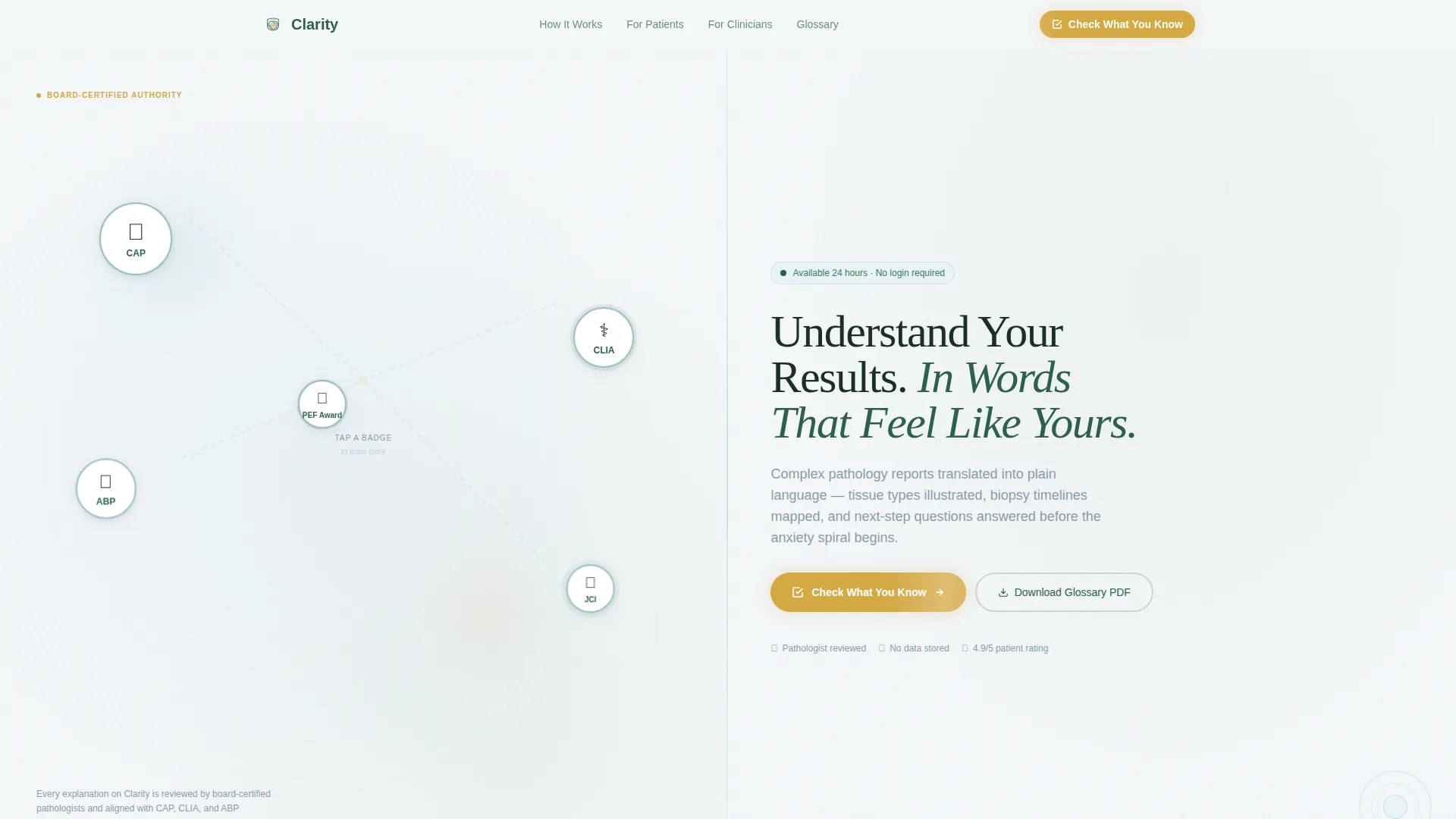 Pathologist Patient Education Landing Page Template