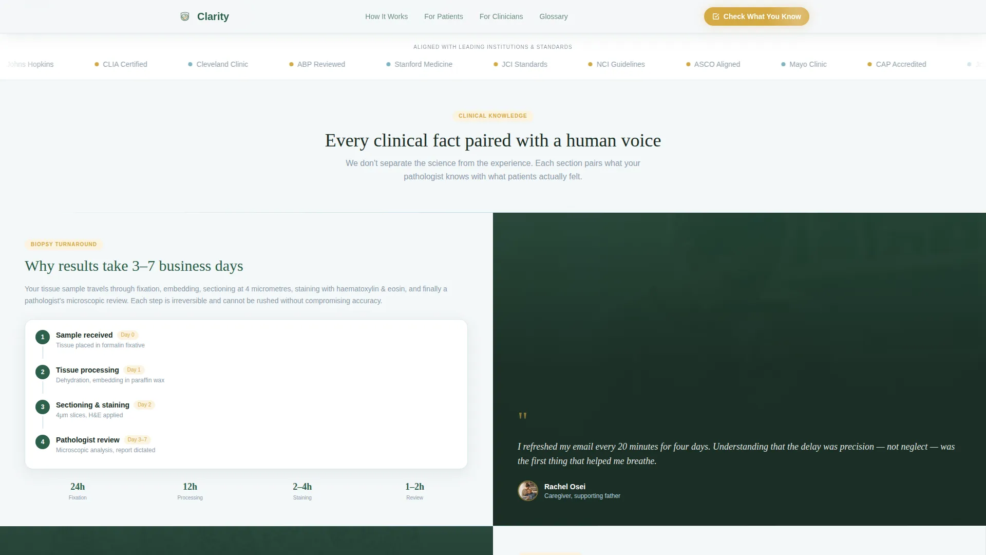 Pathologist Patient Education Landing Page Template