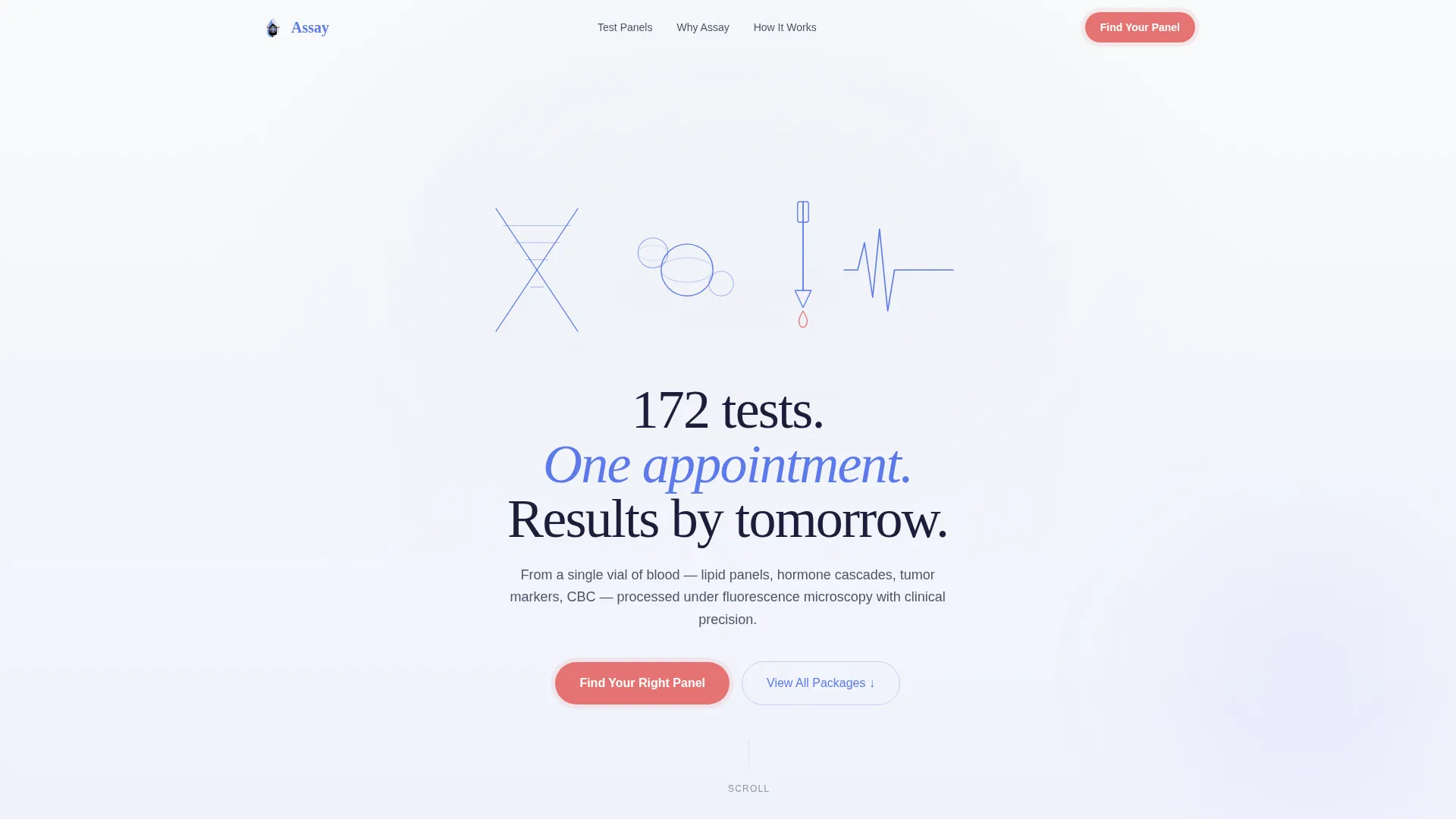 Diagnostic Lab & Blood Test Landing Page Template