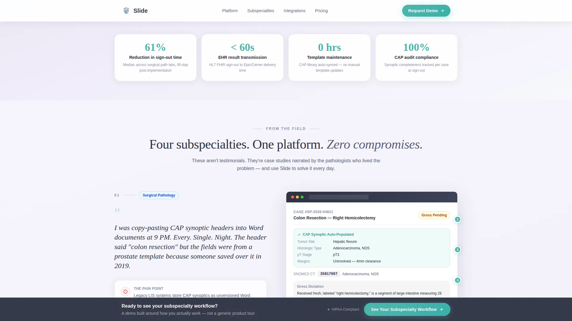 Specialist Pathology Medicine Appointment Booking Website Template