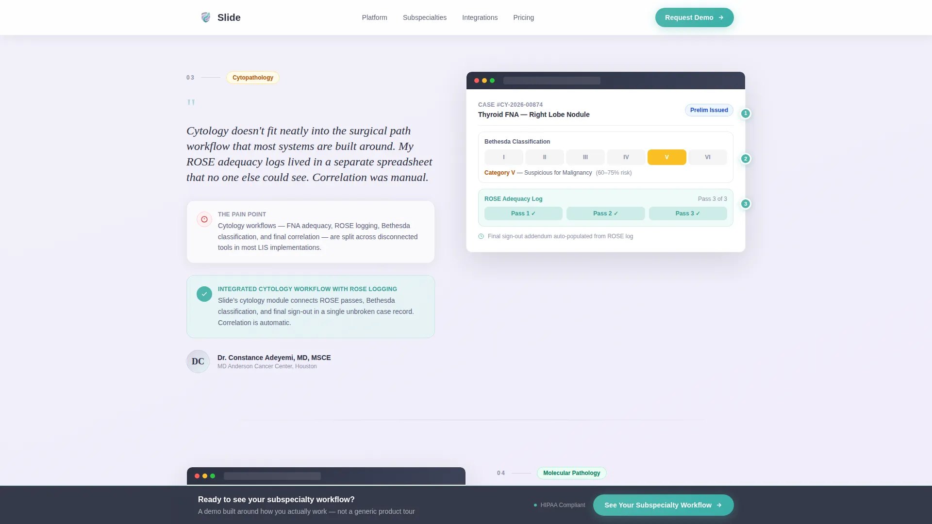 Specialist Pathology Medicine Appointment Booking Website Template