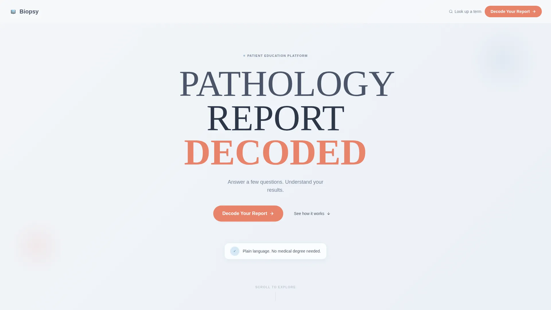 Pathology Medicine Patient Education Website Template