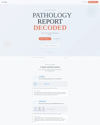 Pathology Medicine Patient Education Website Template